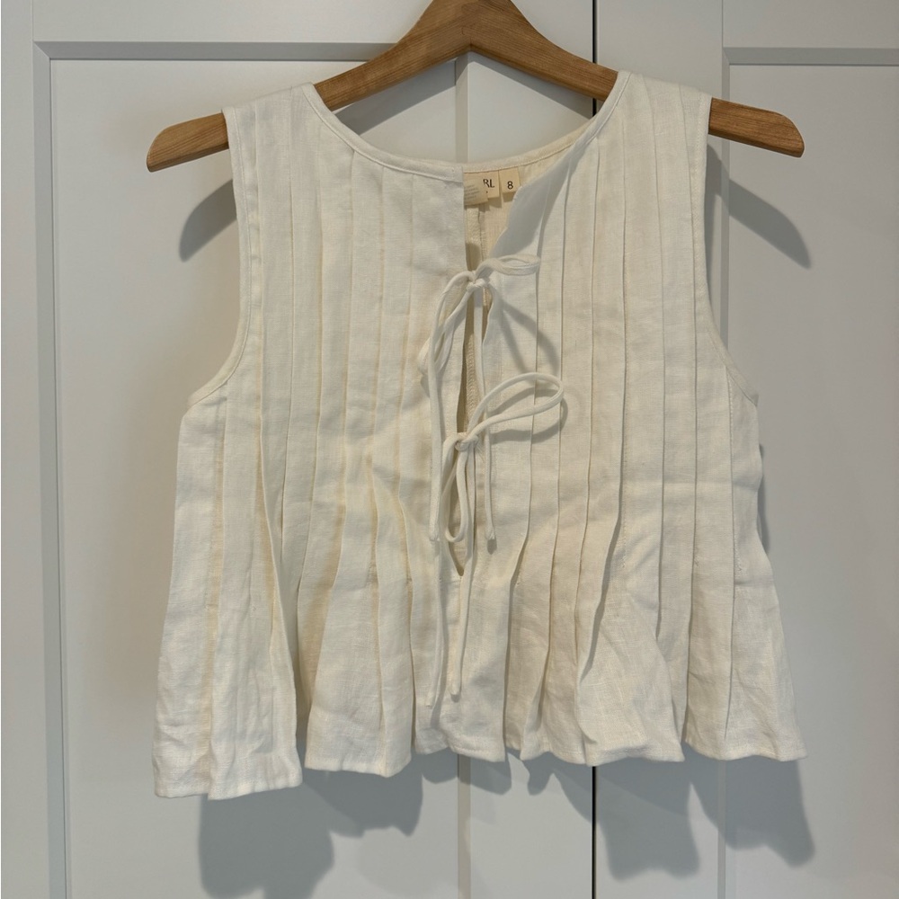 Vrg Grl Valeria Linen Tank Top AU 8 S